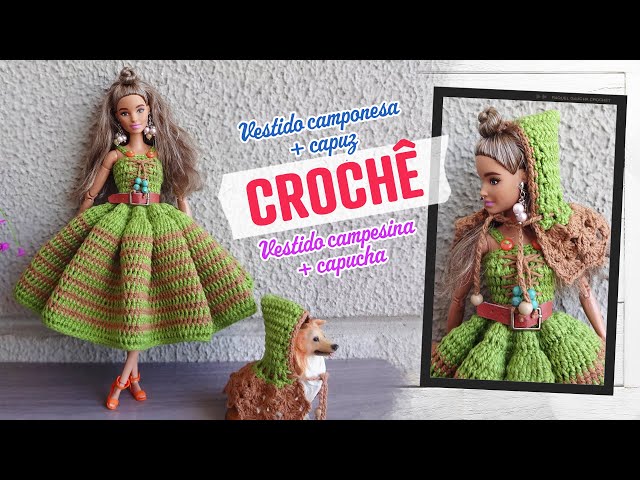 Easy crochet dress for dolls (portuguese/spanish) 