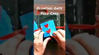 Floating Gate Fold Card | Scrapbook Making #shorts #giftideas #handmade #creative #ytshorts