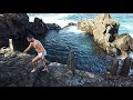 Charco la laja  a secret place in the north of tenerife canary spain volcanic natural pool