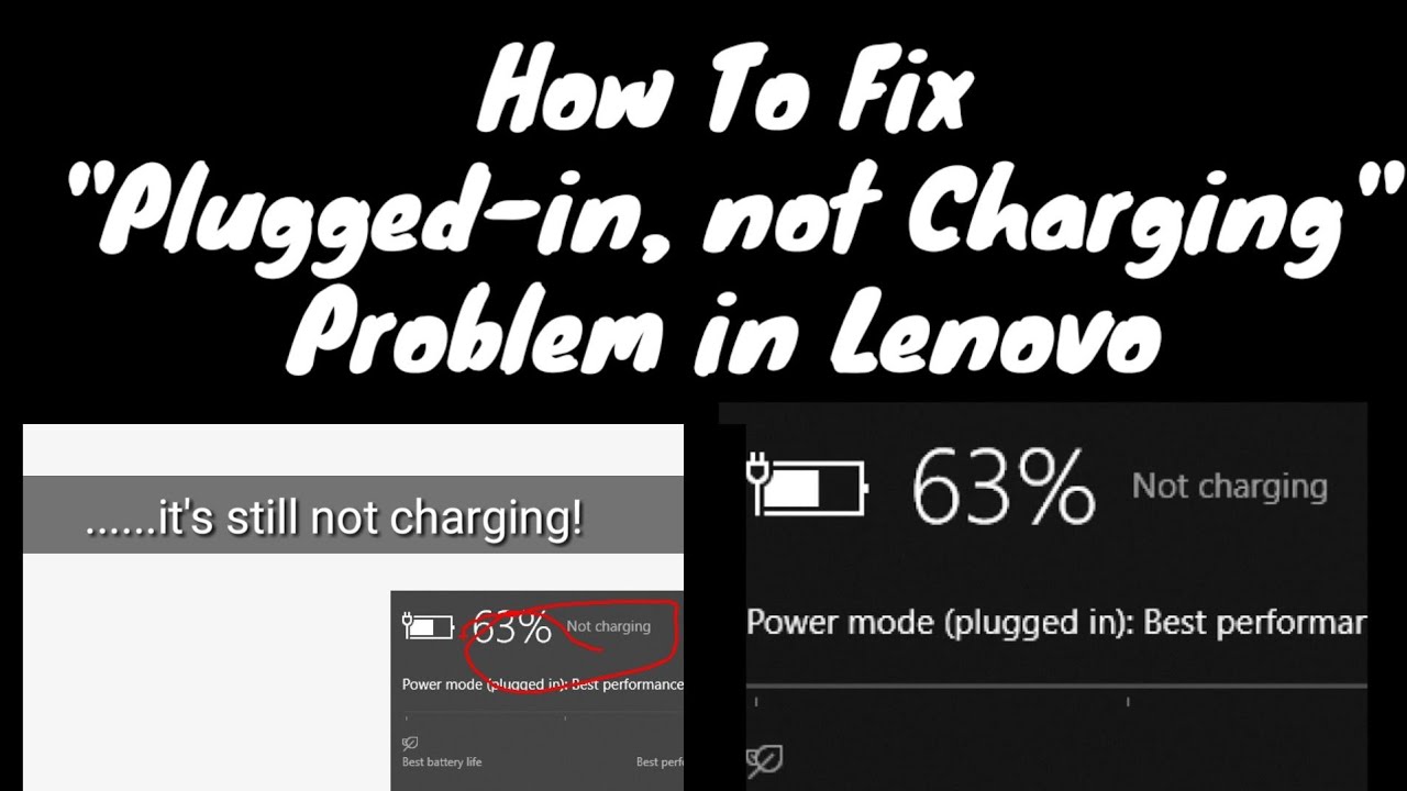 How To Fix  quot Plugged in  not Charging quot  Problem in Lenovo - 2019
