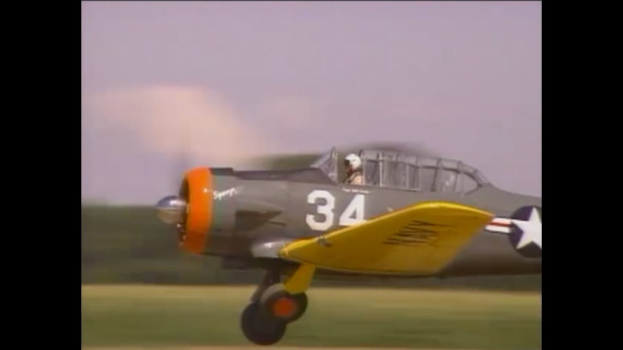 AT6 Texan, Harvard, SNJ at the 1988 Wings of Eagles Air Show YouTube