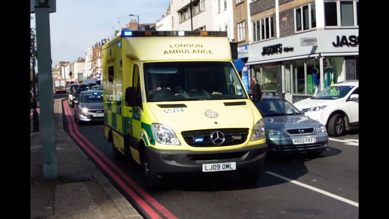 london ambulance service unmarked police car responding jas ambulance