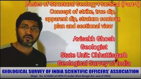 Structural Geology Practical (PART-1) Concept of strike line, stratum contour, true & apparent dip
