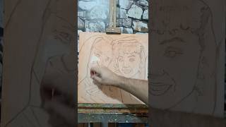 Yağlı boya portre yapıyorum #resimboyama #yağlıboya  #oilportrait #art #painting #paintingportrait