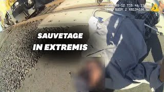 Elle sauve un homme coincé sur les rails d'un train au dernier moment