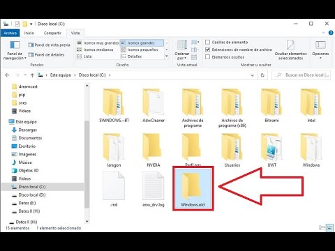 Video: Cómo Eliminar Una Carpeta Antigua De Windows