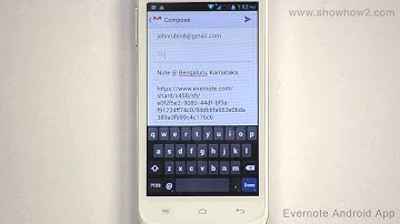 Evernote Android App - How To Share A Note Through Gmail.