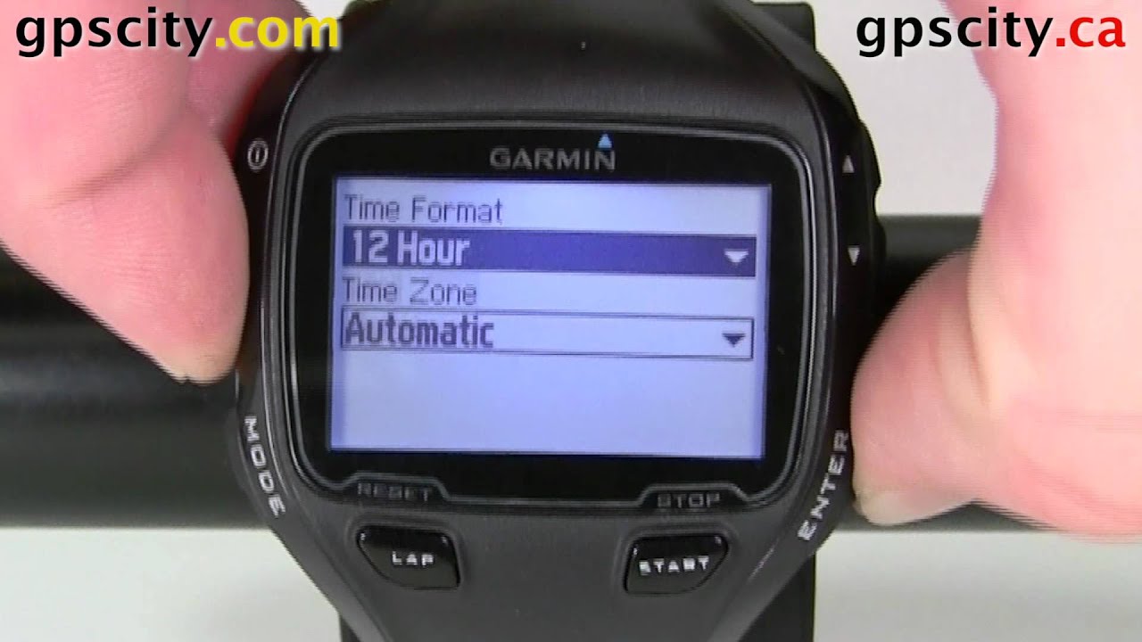A look at the Garmin 910XT Settings: Time - YouTube