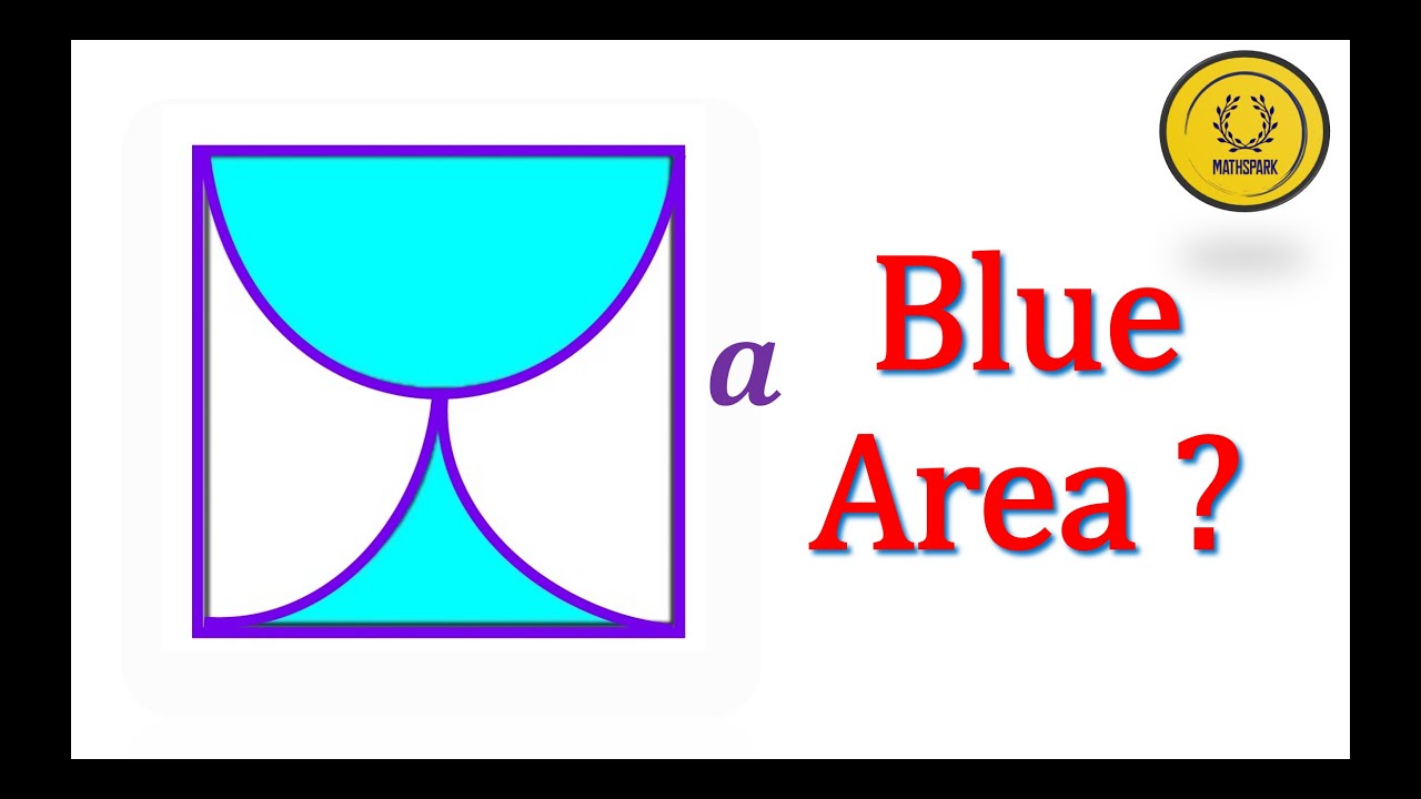🔵 Найдите синюю область | Одна диаграмма, один умный геометрический трюк