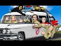 24 Hours in Real Ghostbuster Car to Rescue Best Friend ! (Giant Influencer Taste Test Challenge)