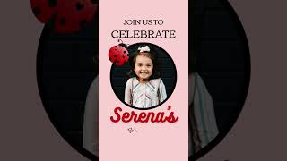 Love Bug Themed Birthday Invitation Video