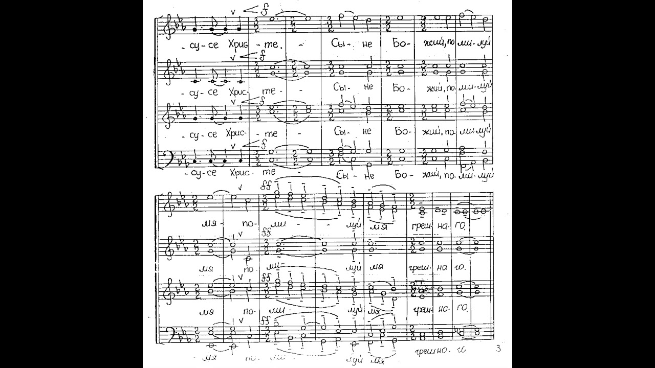 Alfred Schnittke - Three Sacred Hymns for Choir (1984) [Score-Video]