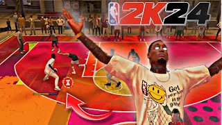 I Took My UNGUARDABLE BUILD To Sunset Park On Nba2k24 !! screenshot 5