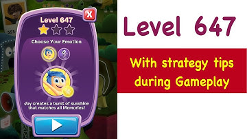 Inside Out Thought Bubbles - Level 647 - Tips and Strategy Gameplay Walkthrough Youtube No Boosters