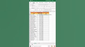 Age Calculator in Excel  #exceltips #excelcourse2023 #excelformula