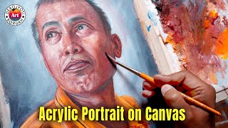 Expressive Acrylic Portrait: Capturing Realism in Acrylic Portrait Painting by Debojyoti Boruah