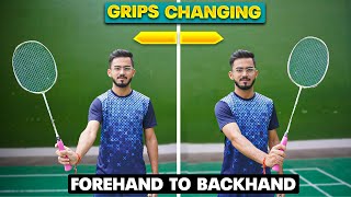 Change Badminton Grips Like a Pro  | 5 Exercise Forehand to Backhand