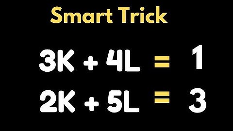 Smart Trick to Solve Simultaneous Equations #simultaneousequation #simultaneous #equation
