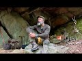 Bushcraft Cave Camp- A How-to: Minimal Kit, Leaf Litter Bed, Navy Bean Stew, Fire-Craft