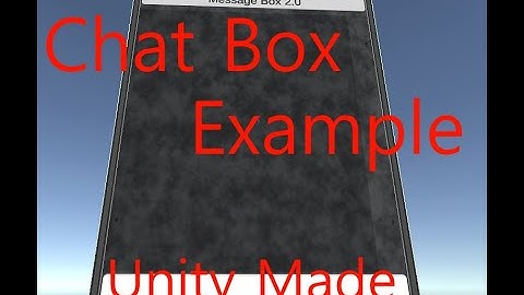Unity Chat Box