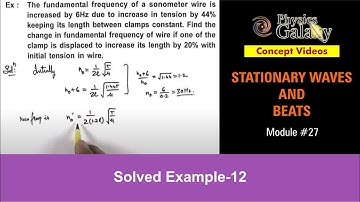 Class 11 Physics | Stationary Waves & Beats | #27 Solved Example-12 on Superposition of Waves