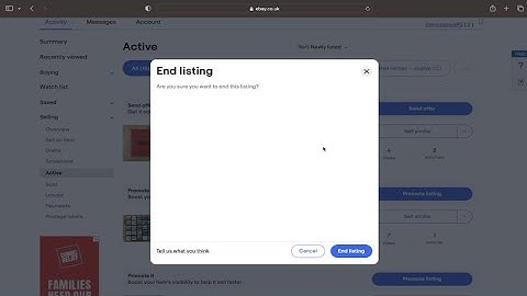 How to Delete A Listing On Ebay