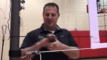 Using a Chain Net Height Gauge to Adjust Volleyball Net Height