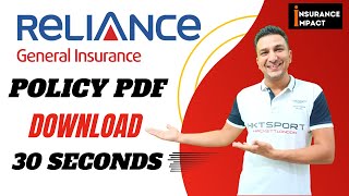 How to Download Reliance General Insurance Policy | Reliance General Insurance Policy Copy Download screenshot 5