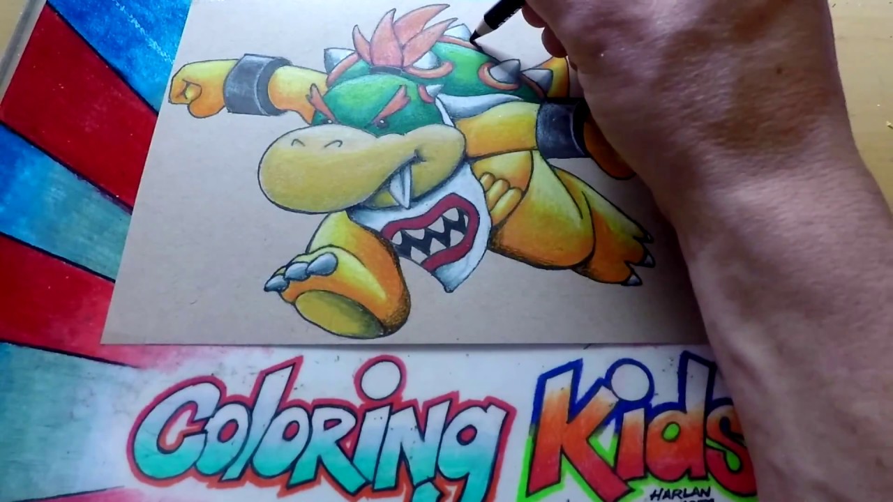 How to Color Nintendo Mario Brothers Coloring Pages for Kids Learn How to Color Nintendo Mario Brothers Coloring Pages for Kids Learn with Baby Bowser PART 2