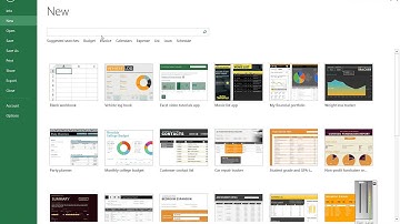 How to create a new workbook in Excel 2013