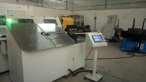 Bulgaria order NER2D-2 Model 2D CNC wire bending machine work for rectangle