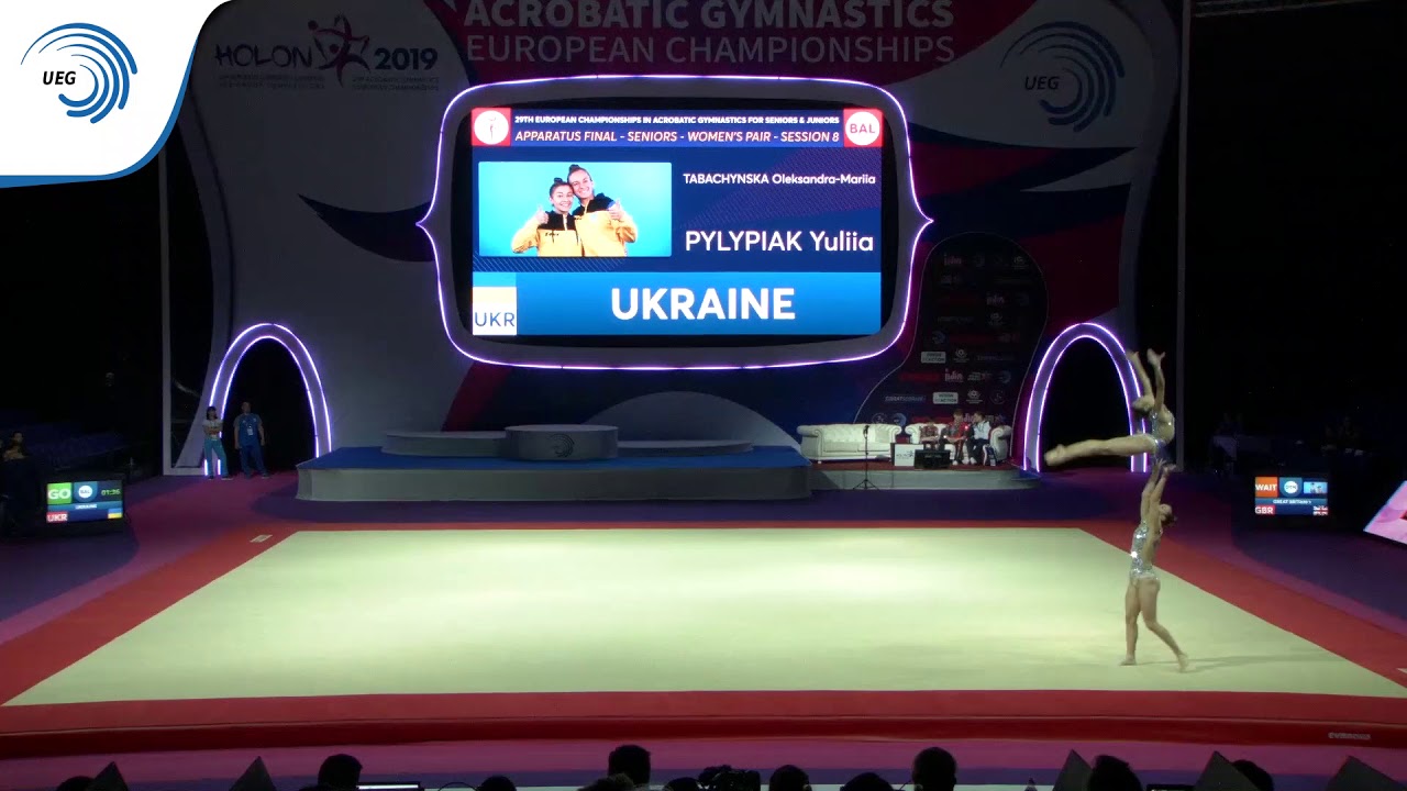 Yulia PYLYPIAK & Oleksandra Maria TABACHYNSKA (UKR) - 2019 Acro Europeans, balance final