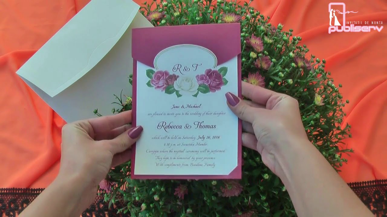 Invitatii De Nunta Catalog Concept Flori Cod 5559 Www