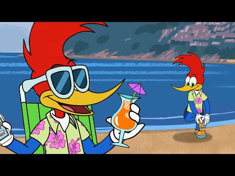يوم على الشاطئ! 🏝️وودي نقار الخشب | حلقة كاملة |