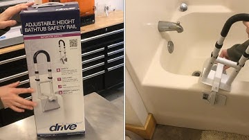 (quick REVIEW) adjustable height “bathtub safety rail” (drive medical)