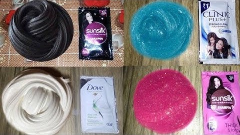 How to make 4 types of shampoo slime/sunsilk, clinic plus,dove black sunsilk/cheapest
