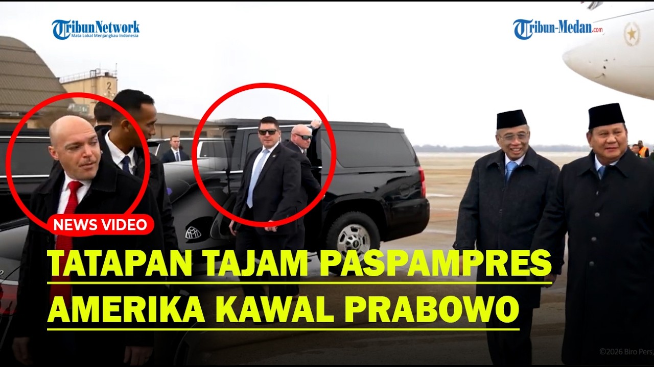 PASPAMPRES AMERIKA SIAGA, Kawal Prabowo Turun dari Pesawat di Pangkalan Militer Andrews