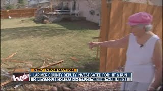 Larimer County deputy investigated after crashing through fence, leaving scene