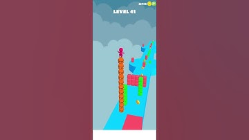 Cube Stacker Surfer 3D Game | Level-41 | Satisfying Gameplay Walk-through #games #gaming #shorts