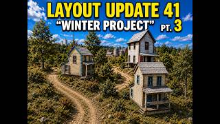 Layout Update 41 Winter Project Pt 3 #modelrailroad #layoutupdate #forcedperspective #scenery
