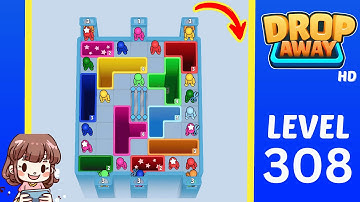 Drop Away Level 308 Solution Walkthrough
