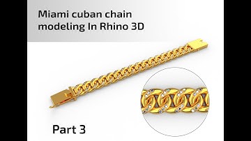 How to model a Miami cuban chain in Rhino 3D   part 3