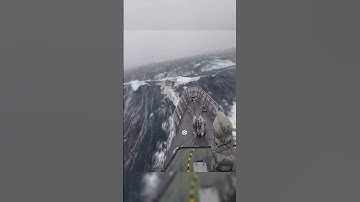 These ships are facing monster waves at north sea