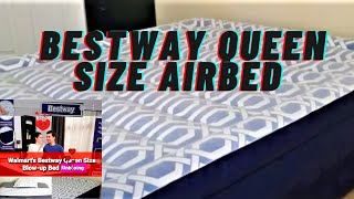 How To Inflate Bestway Queen size Air mattress With A Built In Pump? | Unboxing