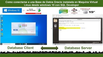 Como conectarse a una Base de Datos Oracle en Server Virtual Linux desde windows 10