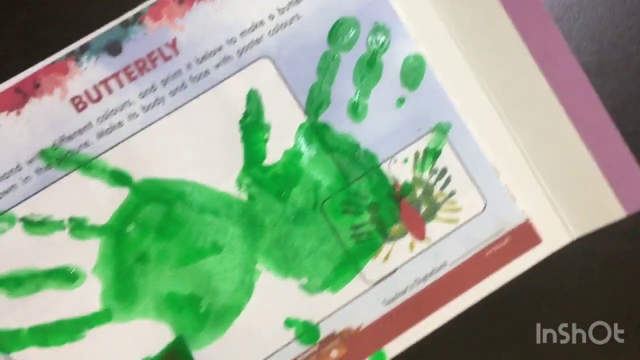 Class - IV Butterfly 🦋 with hand print by Ms. Renu