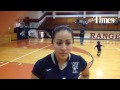 Fabens volleyball player Cassie Soto talks after Fabens beat Loretto Academy for Riverside tournamen