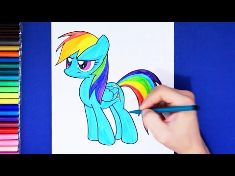 Видео: Как да нарисувате Rainbow Dash стъпка по стъпка