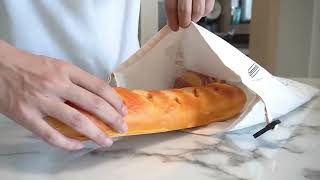 Reusable Buckle TPU liner Organic Cotton Bread bag Reusable Buckle TPU liner Organic Cotton Bread bag