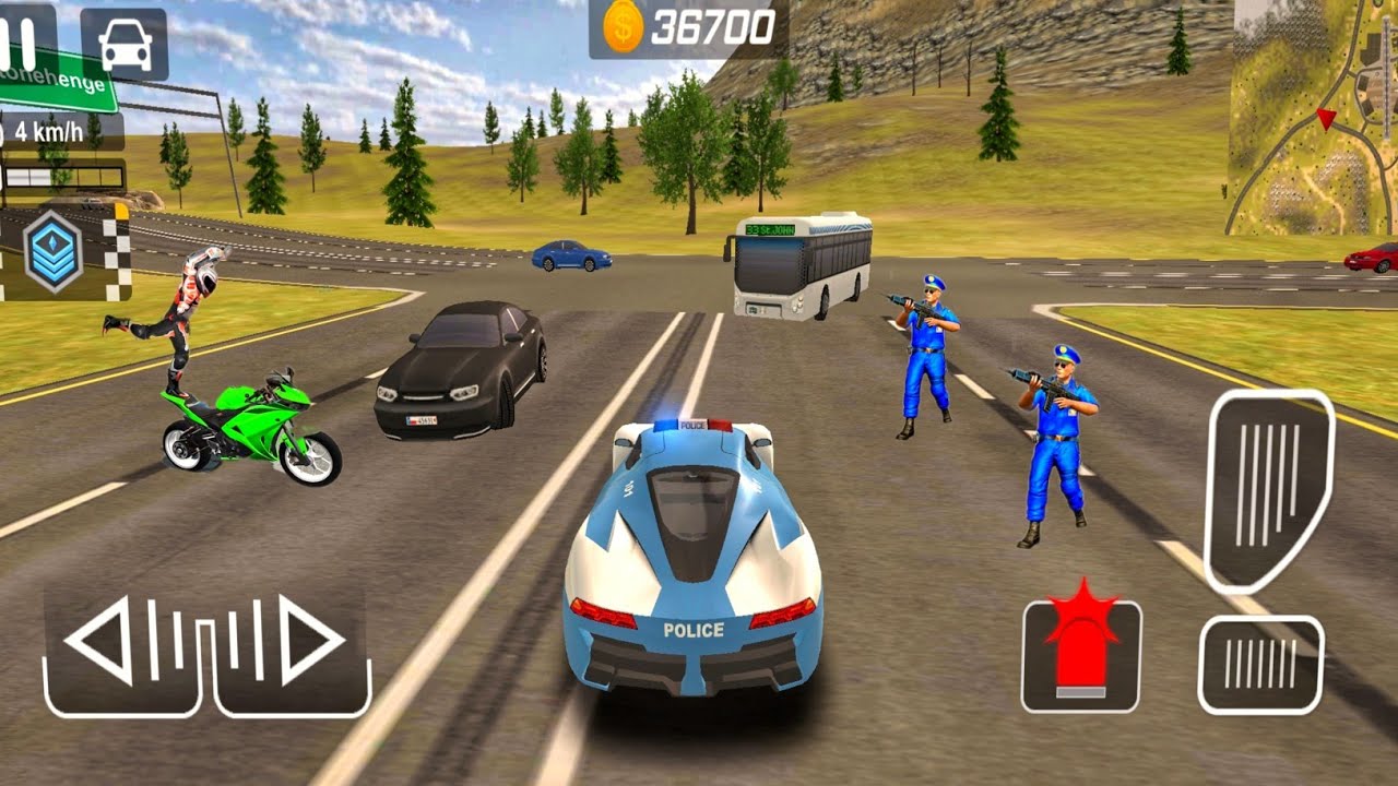 police car chase Cop simulator game and Line Race police pursuit ...